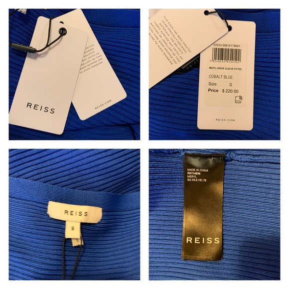 New! REISS London Meryl Asymmetric Knitted Top - Picture 14 of 14